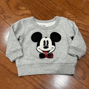 Gap Disney Mickey Mouse gray sweatshirt 6-12 months